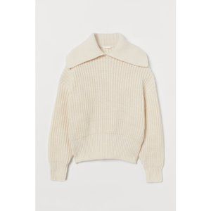 NWT H&M Collared Rib Knit Sweater